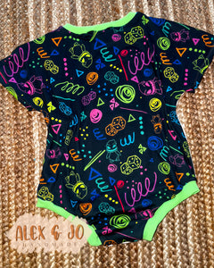 RTS Tee Romper Upcycle - Size 5T without snaps