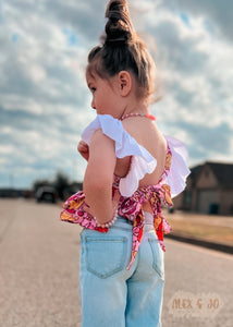Ruffled Tie-Back Top(0-3m-5/6)*Click to see print options*