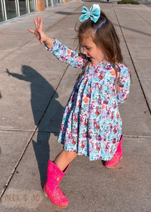 Long Sleeve Tiered Dresses (0-3m-9/10)*Click product to see print Options*